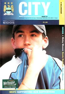 Manchester City v Gillingham Worthington Cup 2nd Round 1st leg 2000/01